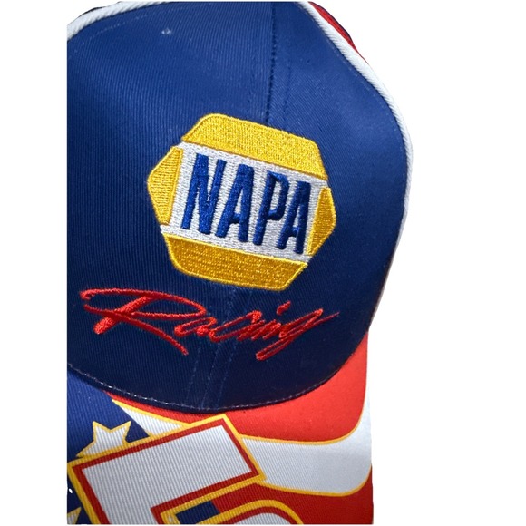 Vintage Dale Earnhardt Hat Cap Strap Back Mens NASCAR Racing New Cardboard - Picture 2 of 6